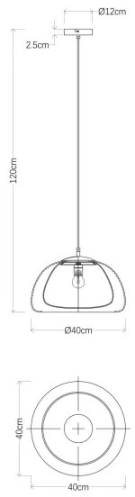 Globo 15743H1 - Lampadario a sospensione con filo JELLA 1xE27/60W/230V