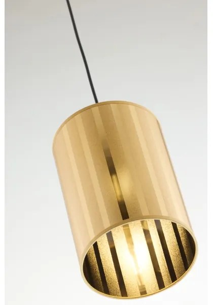 Jupiter 2090 - Lampadario sospeso a cavo CORTINA 1xE27/15W/230V oro/nero