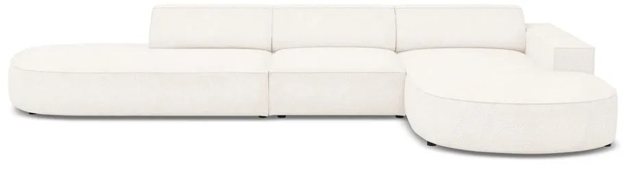 Divano angolare beige in tessuto bouclé (angolo destro) Jodie - Micadoni Home