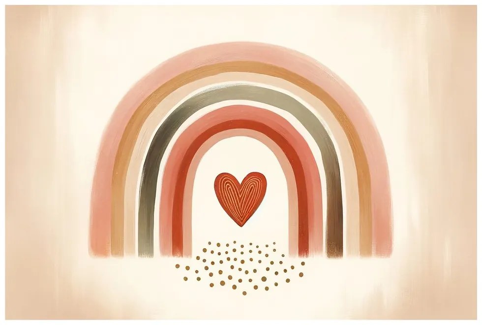 Quadro su tela – Tocco d’amore arcobaleno
