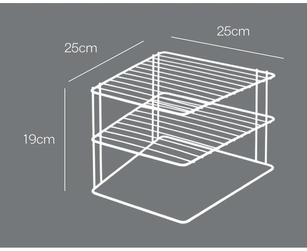 Ripiano aggiuntivo argentato in acciaio 25x25 cm Palio – Metaltex