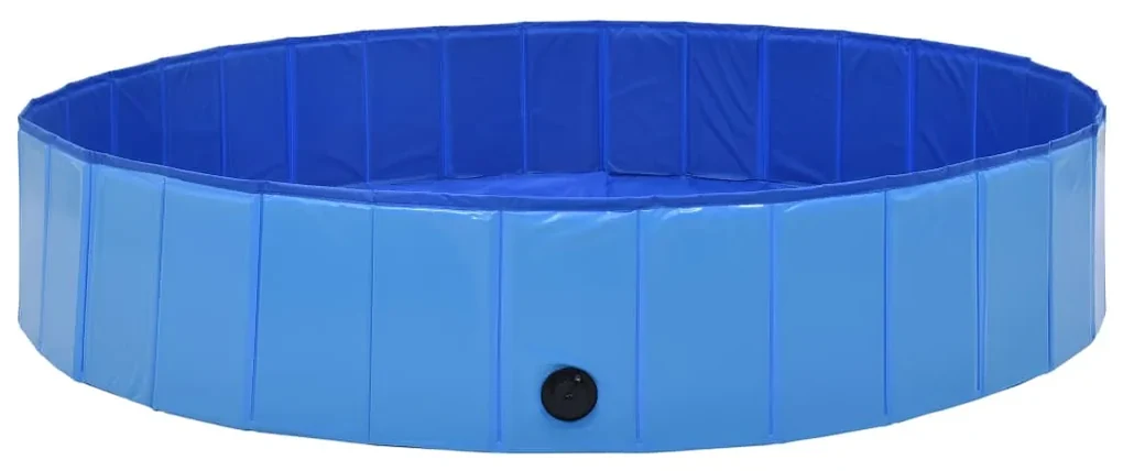 Piscina per cani pieghevole blu 160x30 cm in pvc