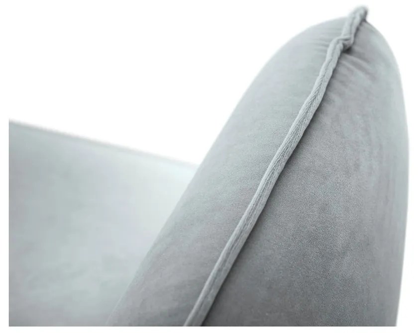 Poltrona in velluto grigio chiaro Vienna - Cosmopolitan Design