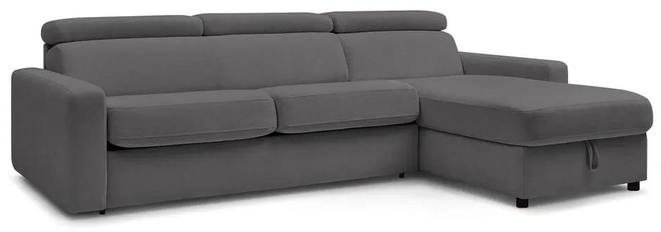 Divano angolare in grigio scuro allungabile (con composizione variabile) Monaco – Bobochic Paris