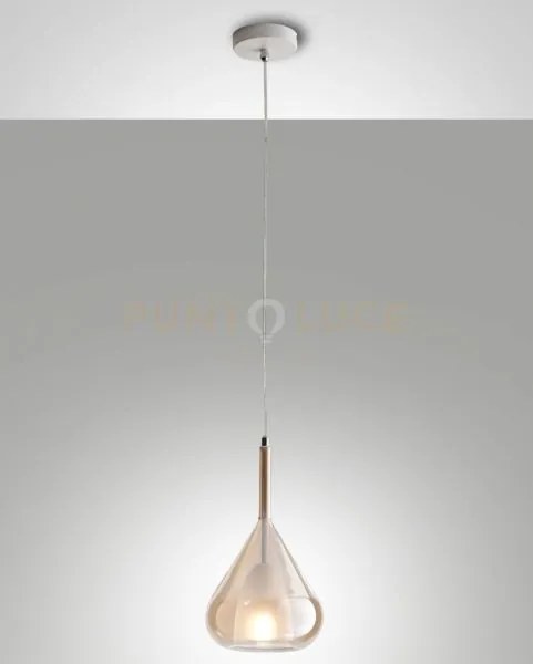 Lila sospensione 1 luce ambra attacco e27 d.20cm
