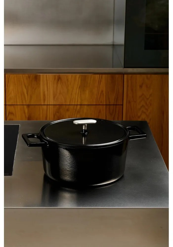 Casseruola in ghisa con coperchio incluso adatta all'induzione 5,5 l Mattia 3.0 – FABINI