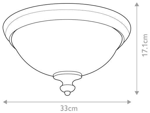 Feiss FE-PARKMAN-F-PN - Plafoniera PARKMAN 2xE27/60W/230V