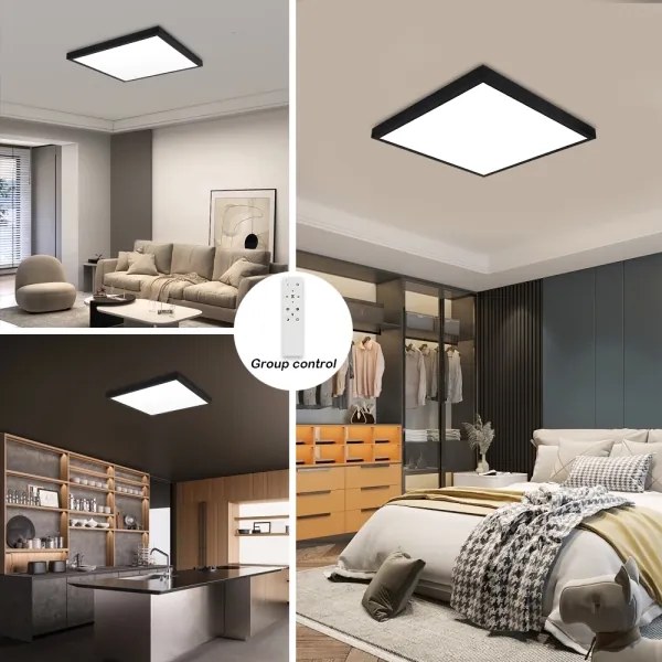 Brilagi-LED Lampada da Bagno Dimmerabile FRAME SMART LED/50W/230V IP44 Nera + Telecomando