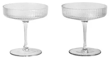 ferm LIVING - Ripple Champagne Saucers Set di 2 Chiaro ferm LIVING