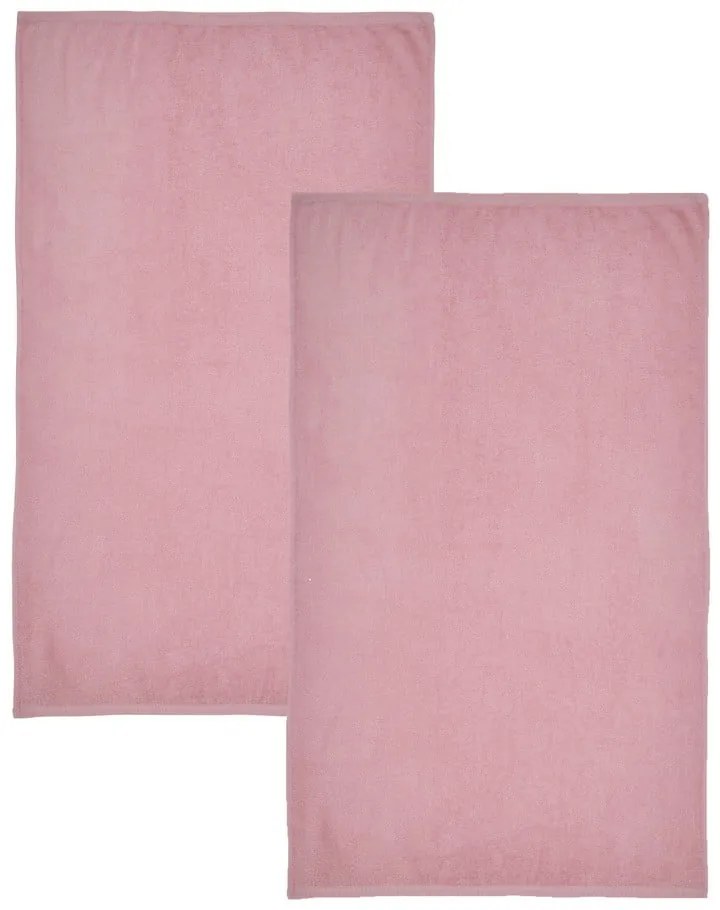 Set di asciugamani con asciugatura rapida e tipo terry rosa in cotone 2 pz 90x140 cm Quick Dry – Catherine Lansfield