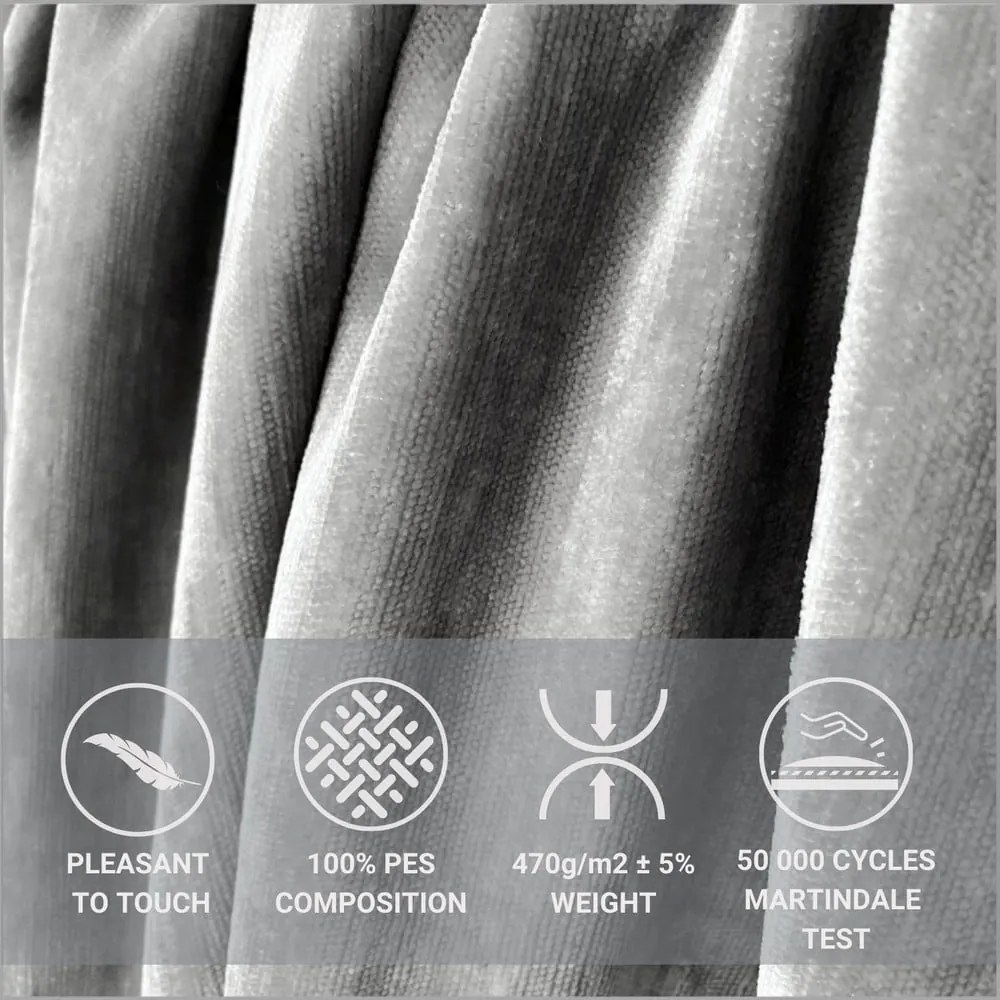 Letto matrimoniale imbottito grigio chiaro con spazio contenitivo e rete 160x200 cm Aruba L - Maison de Rêve