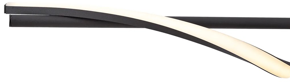 Lampada a sospensione di design nera 110 cm con LED dimmerabile a 3 livelli - Wokkel