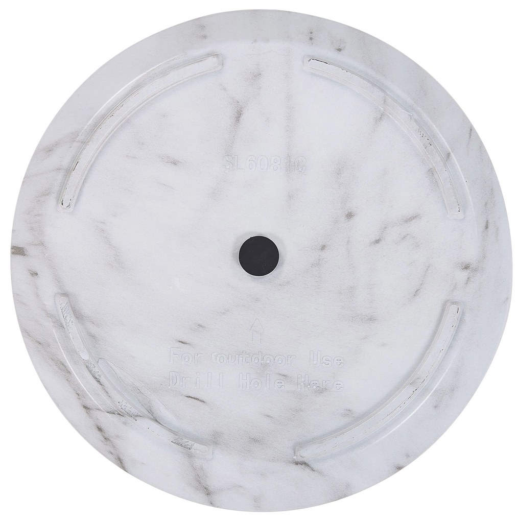 Vaso da fiori effetto marmo bianco ⌀43 cm VALTA Beliani