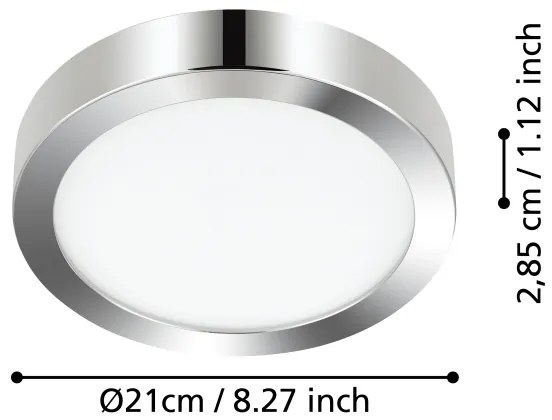Eglo 900641 - Plafoniera da bagno a LED FUEVA LED/17W/230V IP44, finitura cromata