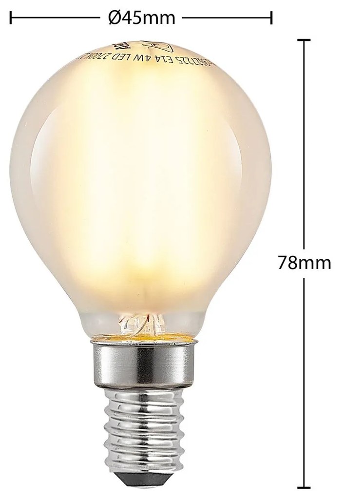 Arcchio LED E14 4W 2.700K goccia satinato dimming