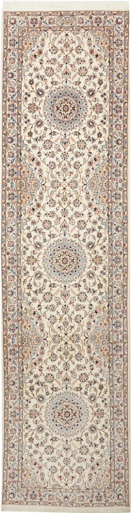 Nain Tappeto persiano 340 x 80 Beige (Iran) Annodato A Mano