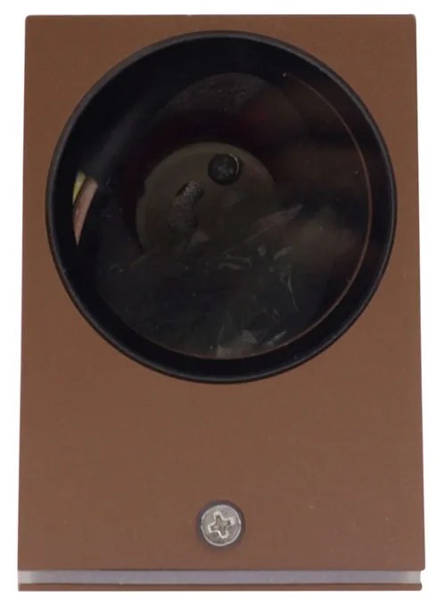 Applique Quadrata Monodirezionale IP65 - GU10 Mattone Corten