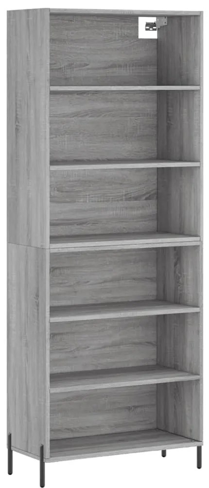 Credenza grigio sonoma 69,5x32,5x180 cm legno multistrato