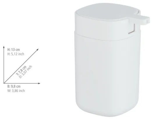 WENKO 24829100 - Dispenser di sapone DAVOS 350 ml bianco