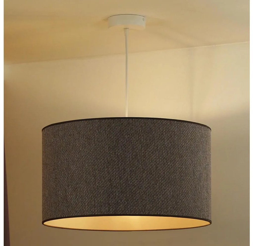 Duolla - Lampadario a sospensione con filo ROLLER ECO RECYCLING 1xE27/15W/230V diametro 45 cm marrone