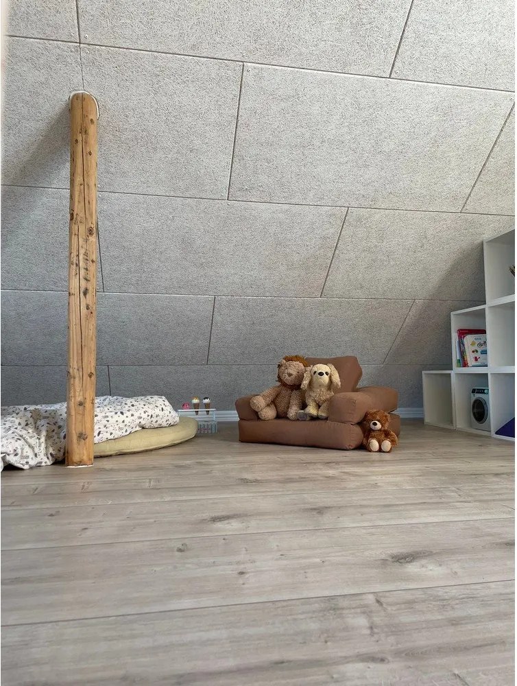Poltrona pieghevole per bambini con sgabello Grigio scuro Mini Cube - Karup Design