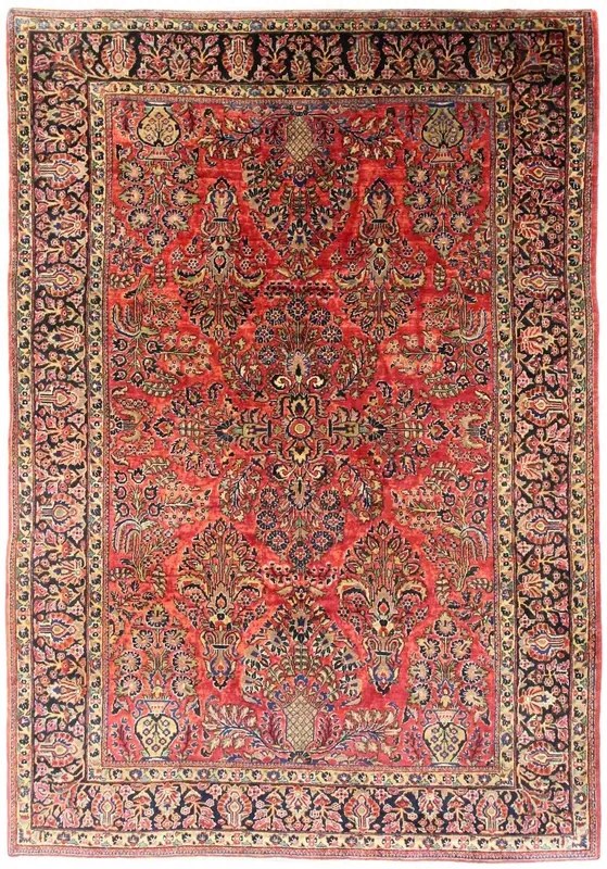 Sarouk Tappeto persiano 280x190 Rosso (Iran) Annodato A Mano