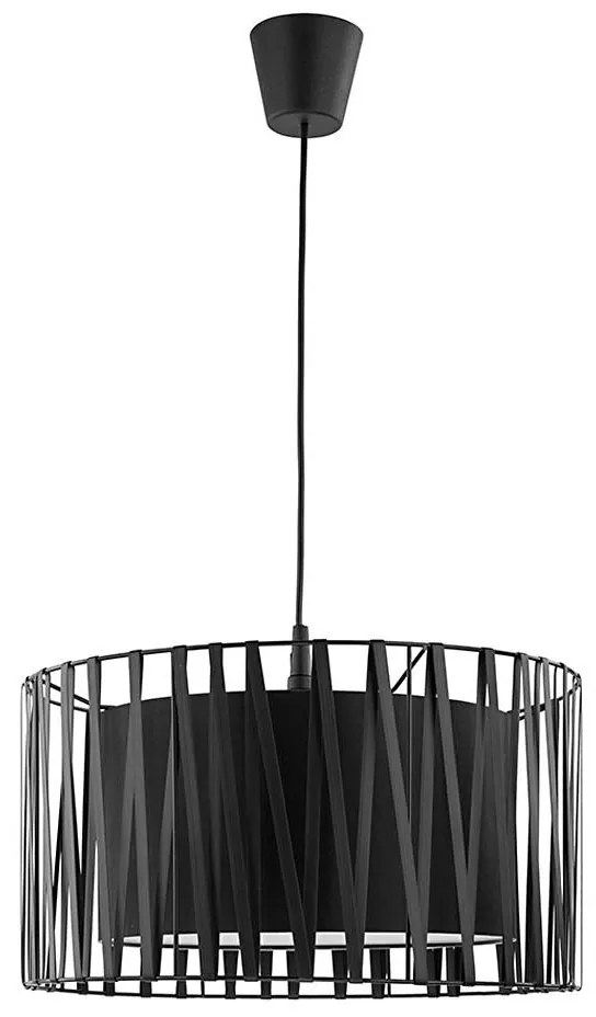 Lampadario a sospensione con filo HARMONY BLACK 1xE27/60W/230V