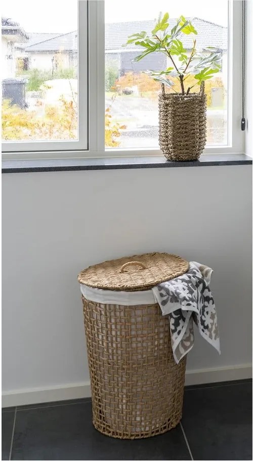 Cesto portabiancheria in carta di colore naturale 77 l Pomal - House Nordic