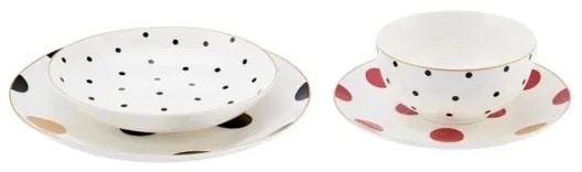 Set da tavola 24 pezzi in porcellana, multicolore