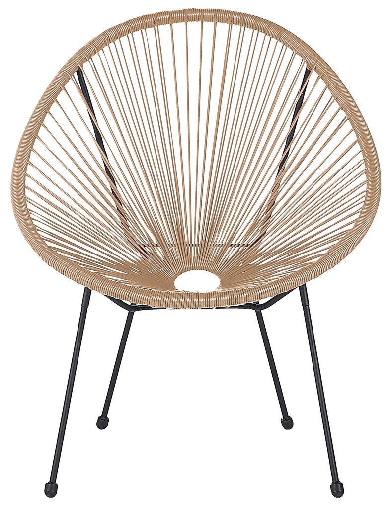 Set tavolo e sedie da balcone spaghetti beige ACAPULCO II Beliani