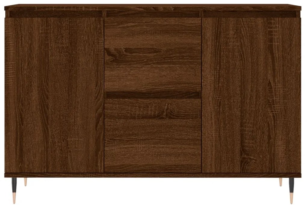 Credenza rovere marrone 104x35x70 cm in legno multistrato