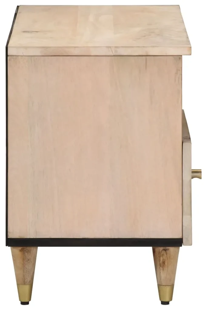 Mobile porta tv 80x33x46 cm in legno massello di mango