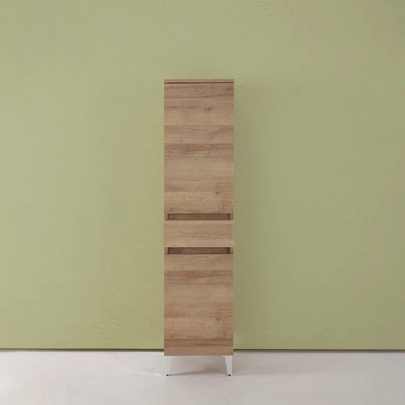 Colonna per mobile bagno Revital 1 cassetto 2 ante P 34 x L 35 x H 154 cm rovere