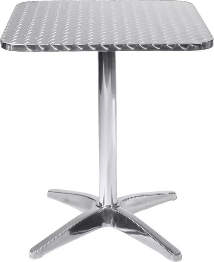 JAMESON - tavolo quadrato a colonna in acciaio e alluminio waterproof