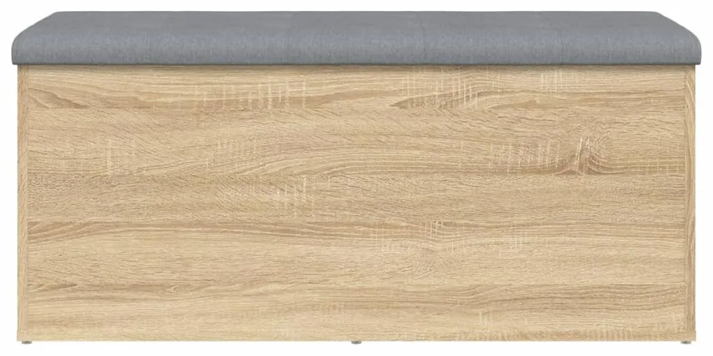 Panca portaoggetti rovere sonoma 102x42x45 cm legno multistrato