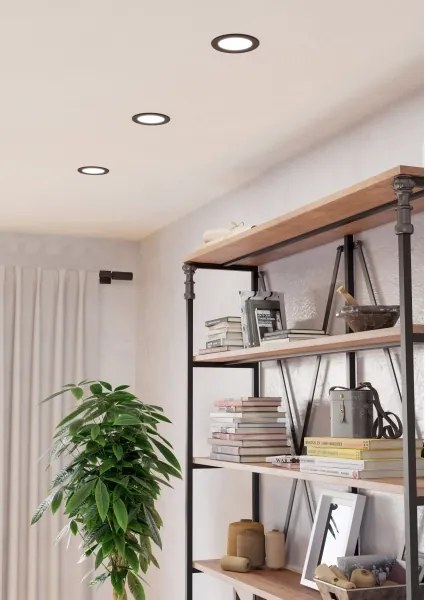 Eglo 901413-LED Lampada da incasso per controsoffitto per bagno FUEVA LED/6,3W/230V Ø 11,9 cm IP44 nero