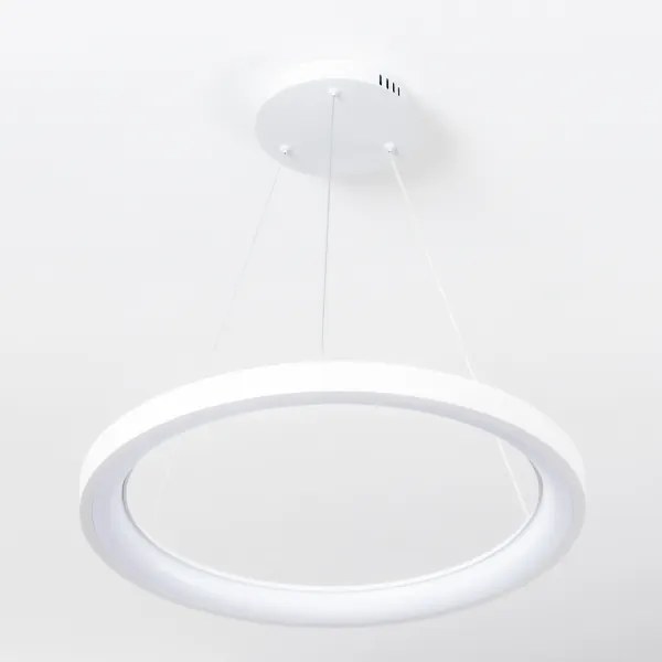 Brilagi - Lampadario a sospensione dimmerabile con cavo FALCON SLIM LED/42W/230V Ø 50 cm bianco + telecomando