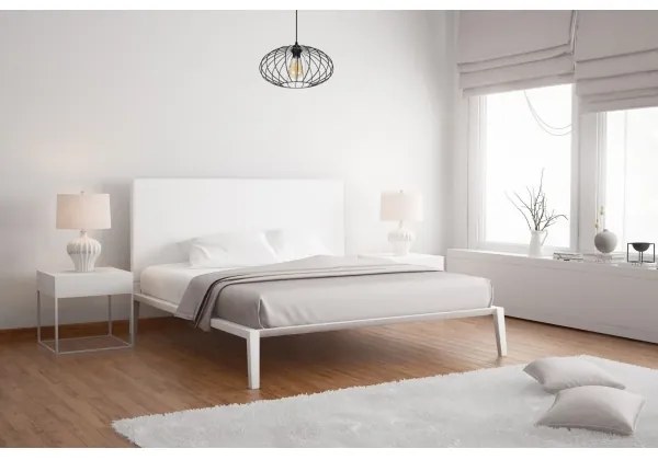 Lampadario a sospensione con filo CORRINI 1xE27/60W/230V diametro 34 cm nero/limpido