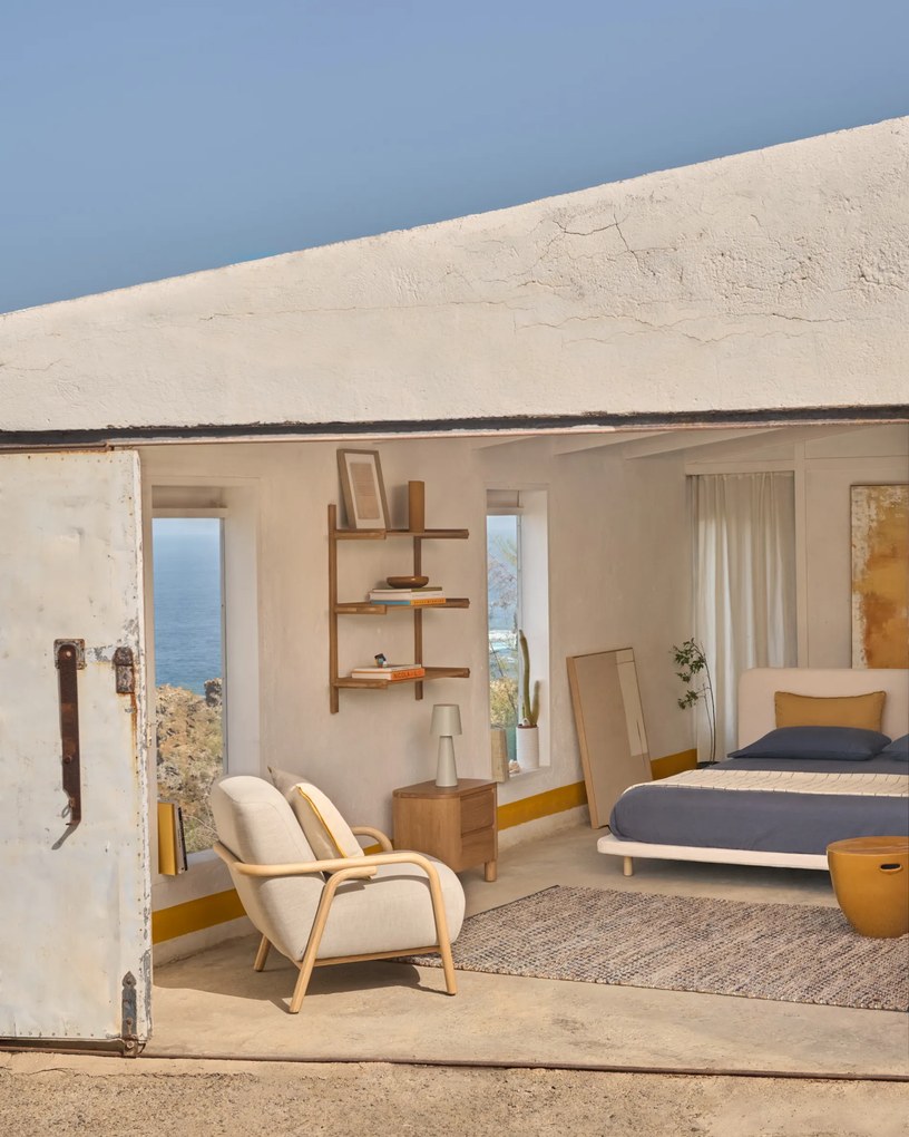 Kave Home - Quadro Sormina marrone con righe superiori 30 x 40 cm