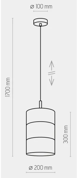 Lampadario su filo BOGART 1xE27/15W/230V bianco/oro