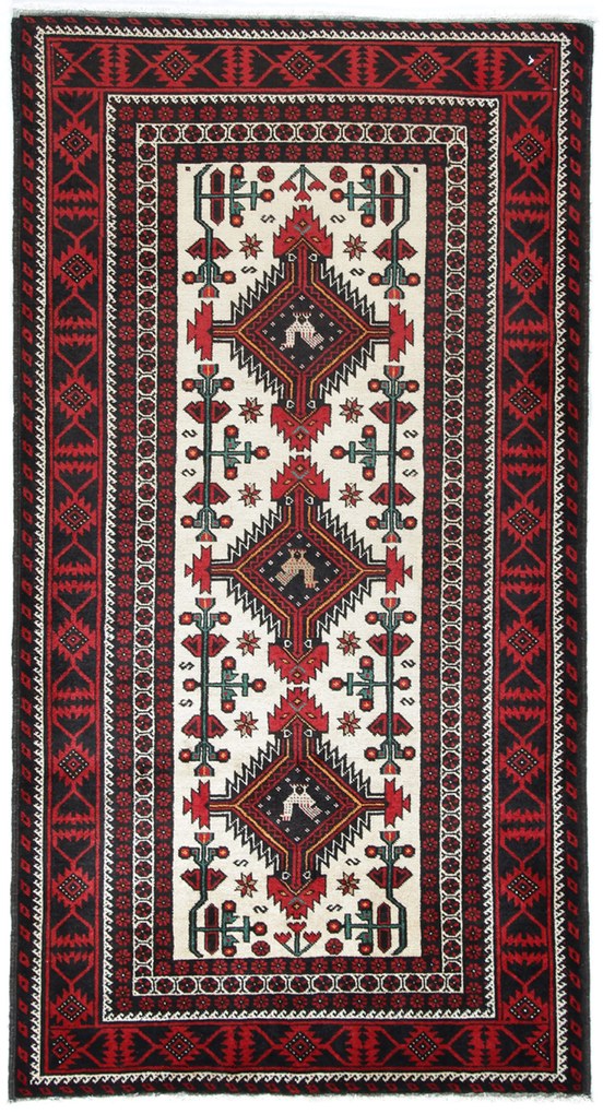Beluch Tappeto 110 x 210 (Iran) Annodato A Mano