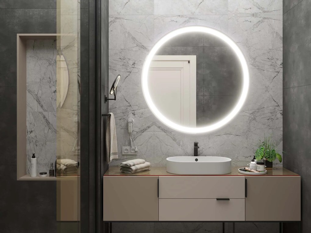Specchio rotondo con illuminazione LED C1 premium