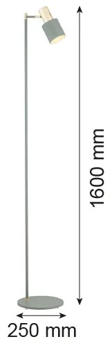 Argon 4271 - Lampada da terra DORIA 1xE27/15W/230V verde/ottone