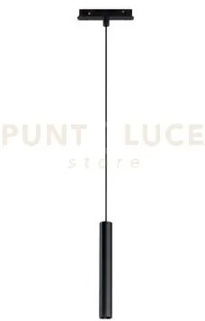 Sospensione tubo/piccola per binario magnetico nero led 3000k 468lm 6w