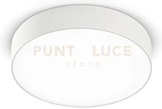 Gpl261c- plafoniera in alluminio bianco a led 3000k 1500lm 20w d.21cm