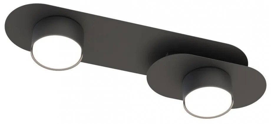 Lampada da soffitto in acciaio STILO 2 nera da interno 2xGX53 Colore del corpo Nero