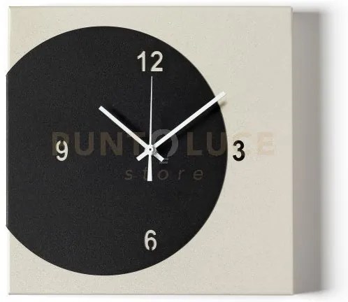 Orologio di design minimal ecleo avorio,nero