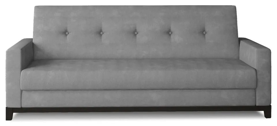 Divano grigio chiaro allungabile/con contenitore e rivestimento in velluto 216 cm Selene – ELTAP