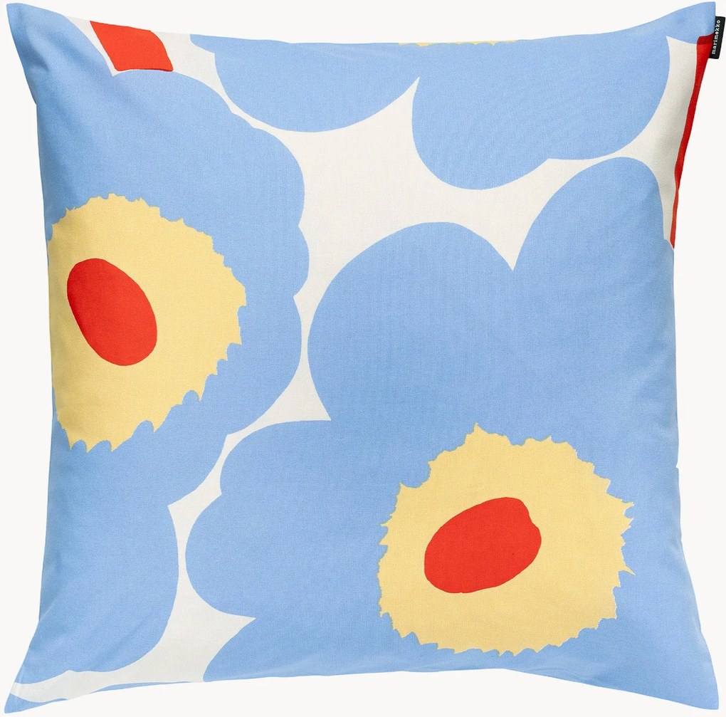 Copricuscino in cotone con stampa floreale Unikko