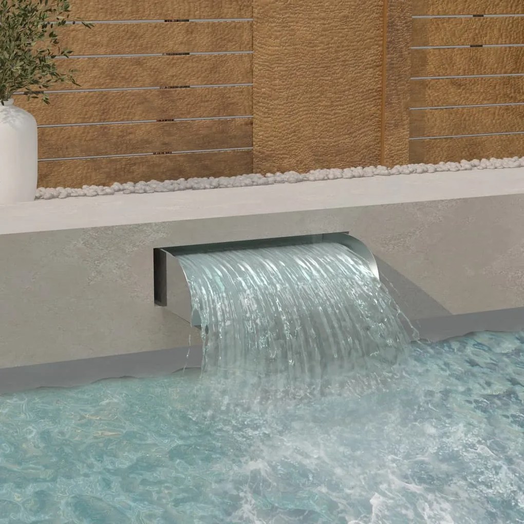 Cascata Con Led 60x34x14 Cm İn Acciaio Inox 304 /